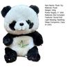 Panda Bear Plush Toy with Sound Light Sensing Soft Comfortable Stuffed Animal for Anxiety Relief Soothing Sleep Companion with Musical Lights Rhythmic