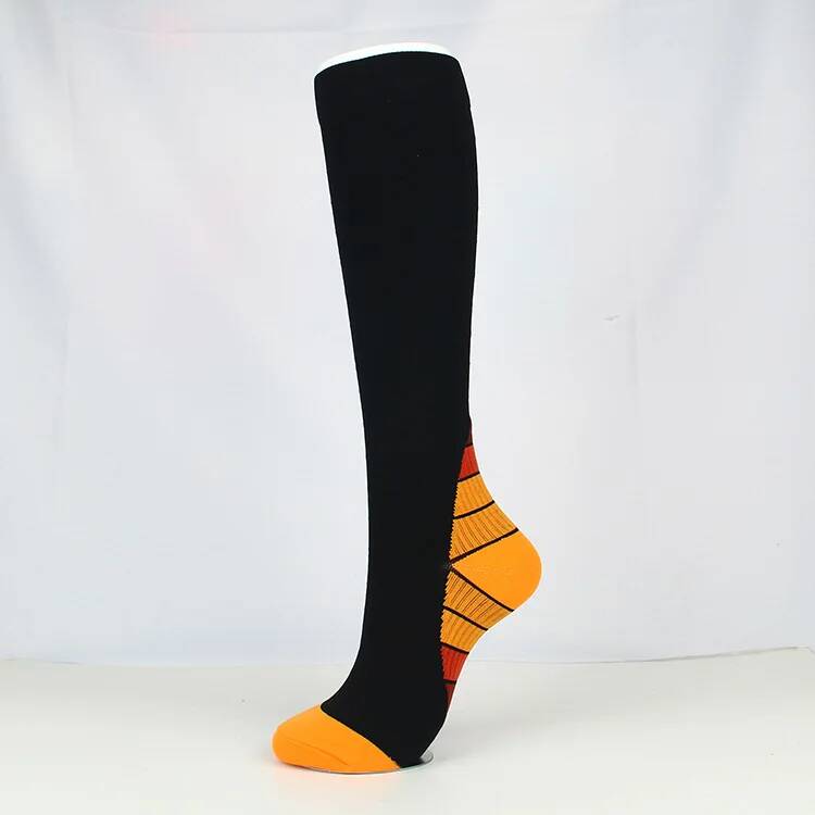 Running Compression Socks Women Men Knee High Sport Stockings White Racing Pressure Run Compress Long Nylon Multi Color