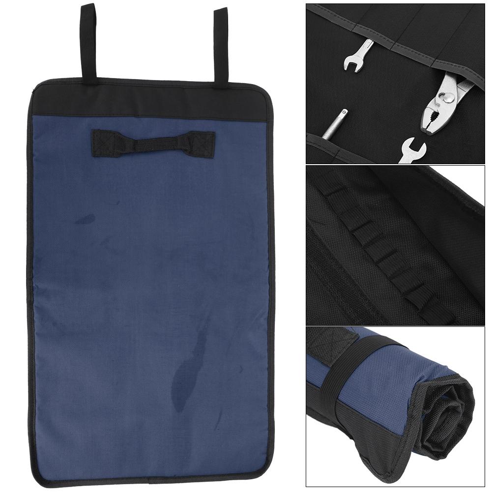 Multifunction Outdoor Coiling Block Tool Bag with Handle for Camping Repairing blue