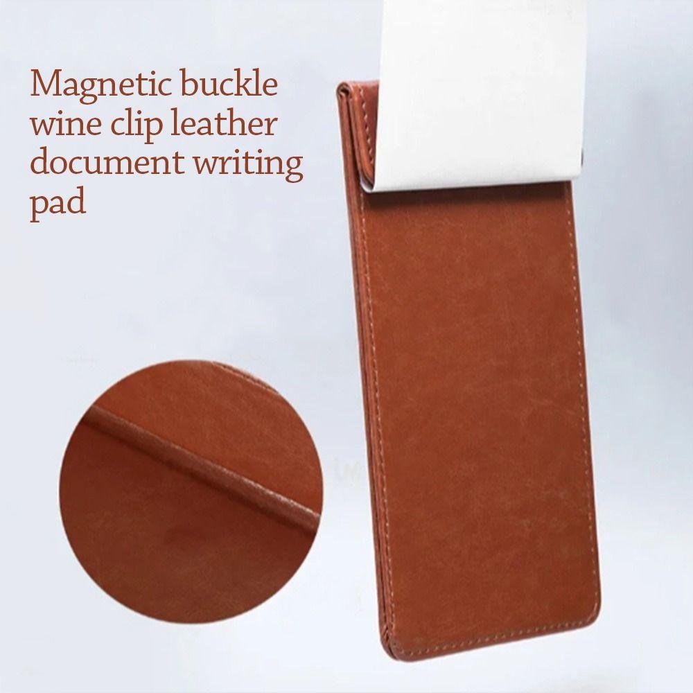 Magnetic Snap Bill Book PU Leather Cash Book Fashion Credit Card Signature Folder  Office School