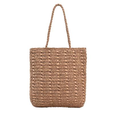 Borsa estiva in paglia di grande capacità Borsa da donna in tessuto fatto a mano Borsa a tracolla da spiaggia Bohemia