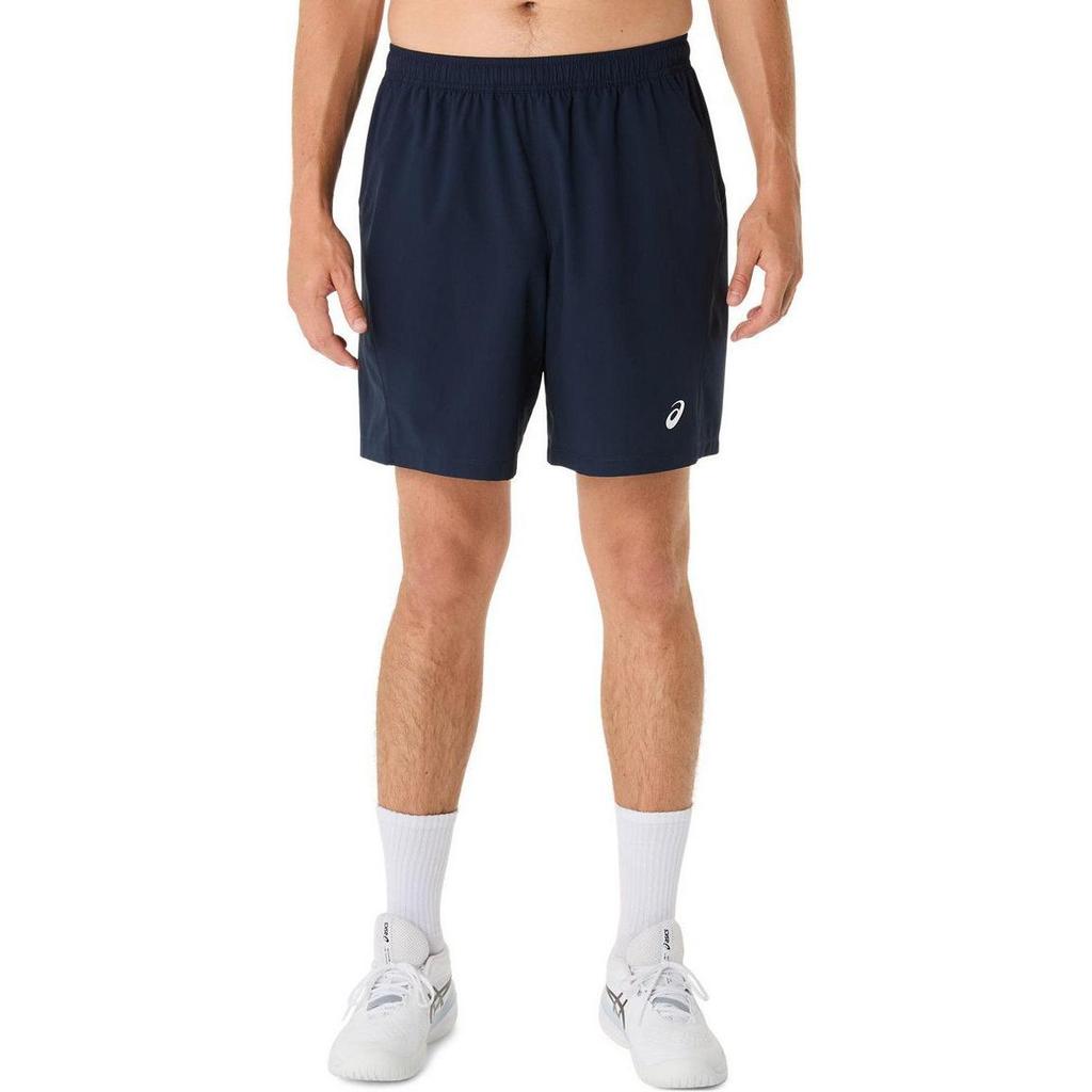 Asics Tennis Serie Schnelltrocknend Atmungsaktiv Leicht Dehnbar Logo Sportshorts Herren shorts Dunkelblau 2041A343-400