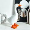 Cute Resins White Duck Sculpture Magnetic Keychain Holder Hanger Minimalists Home Decors For Shelf Or Entryway Ornament