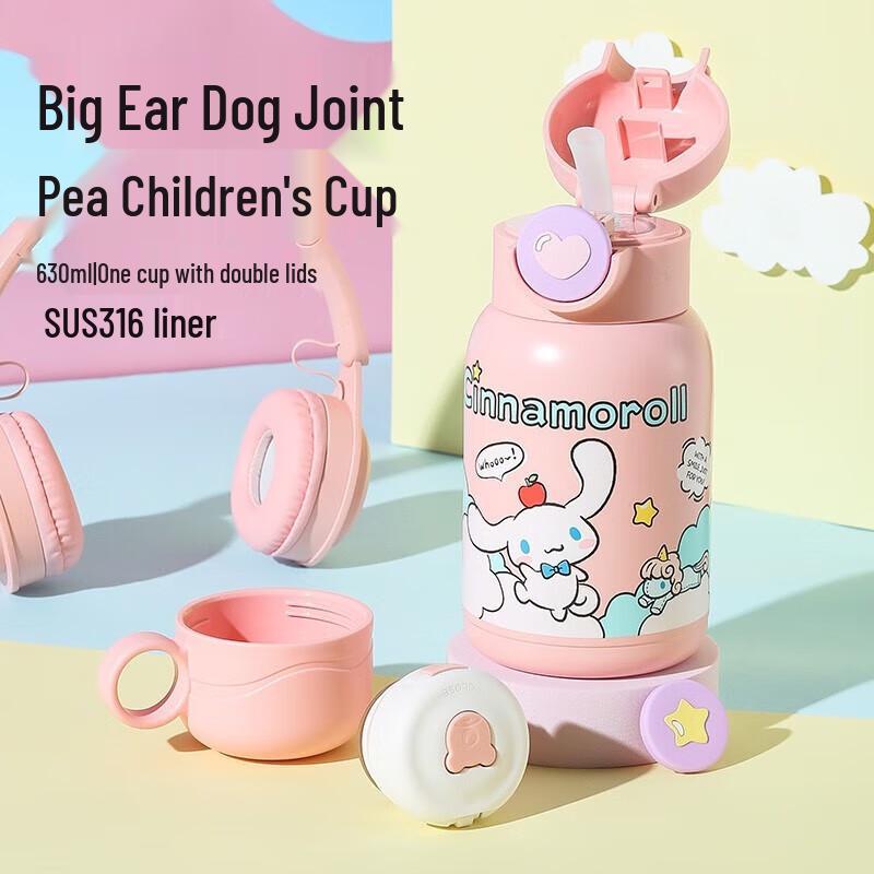 BEDDYBEAR Kids Insulated Water Bottle with Straw & Direct Drink