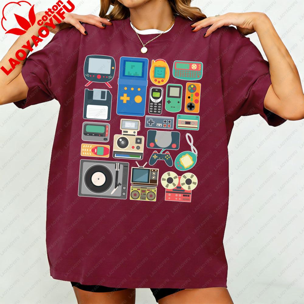 80s 90s Video Game Retro Classic Arcade Unisex TShirt Vintage Gamer Gifts Shirts Cool 80s Made Born In The 1980s 1990s Clothes