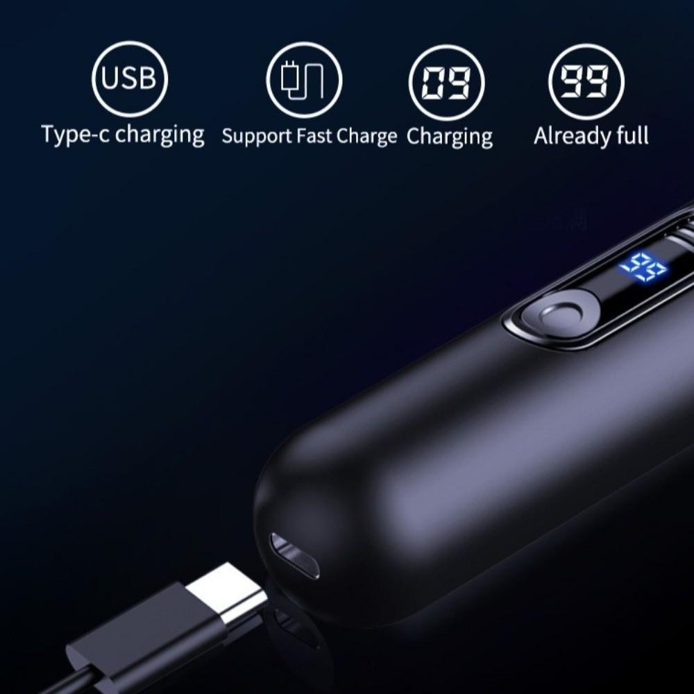 LED Digital Display Electric Nose Hair Trimmer Rotary Cutter Head Painless Hair Remover  Unisex