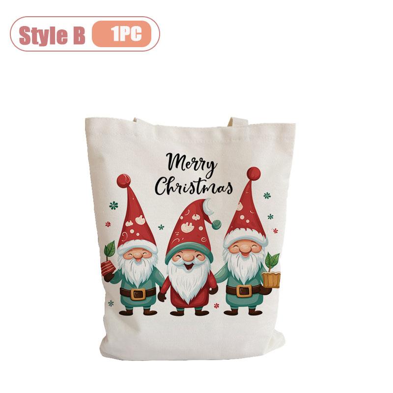 

1-5PCS Christmas Shoulder Tote Bag for Women Reusable Zipper Lunch Bag Grocery Shopping Tote Holiday Gift Eco Friendly Carry