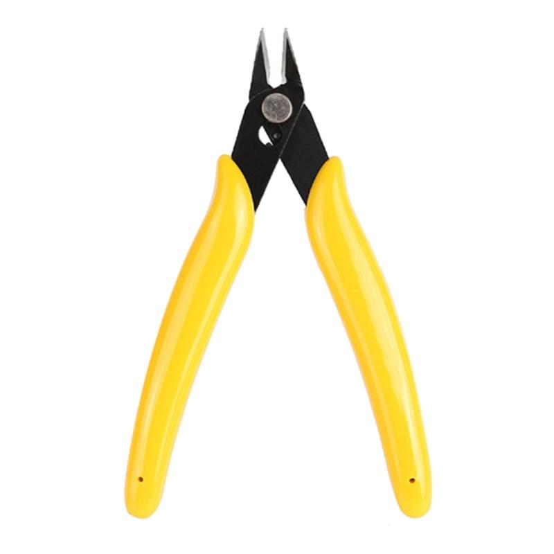 

Precise Electronic Diagonal Pliers Wire Cutter Carbon Steel Trimming Tool For Electronics And DIY Projects Ergonomic жовтий