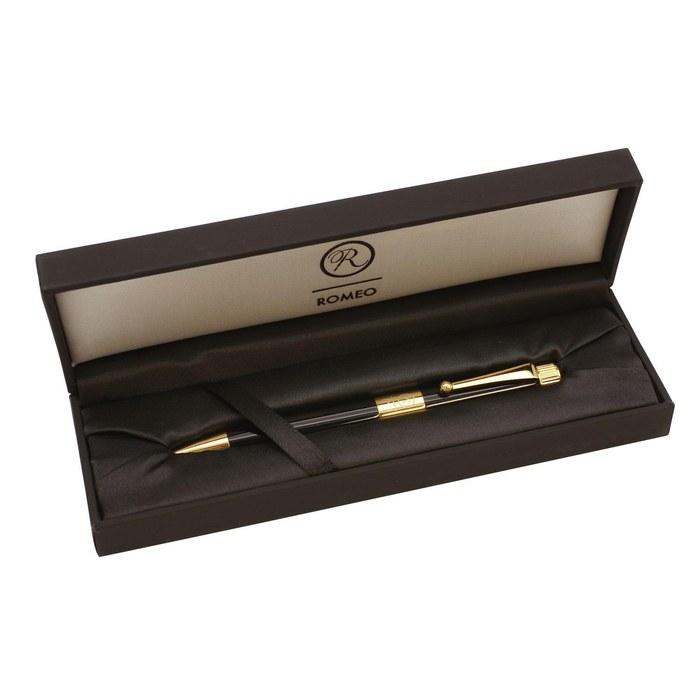 Romeo No. 3 Ballpoint Pen Mini Black/Gold Plated Black & Gold, 10x110mm/21g