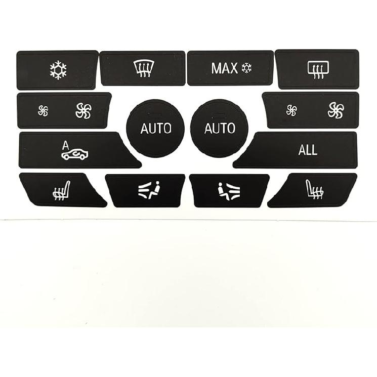 AtticZone AC Button Stickers Dash Panel Control Repair Decals Compatible with BMW 3 Series 5 Series 7 Series (5 Series 2009-2015)