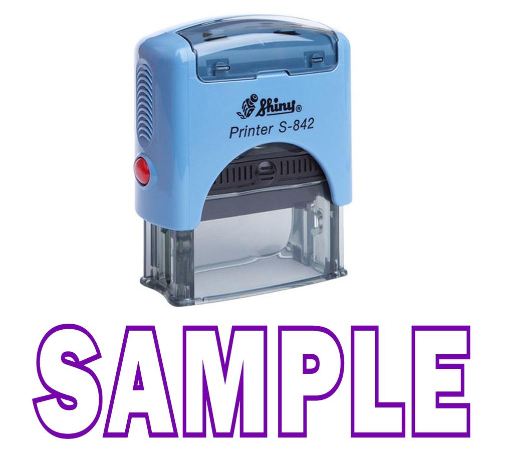 SAMPLE Self Inking Rubber Stamp Custom Shiny Office Stationary Stamp