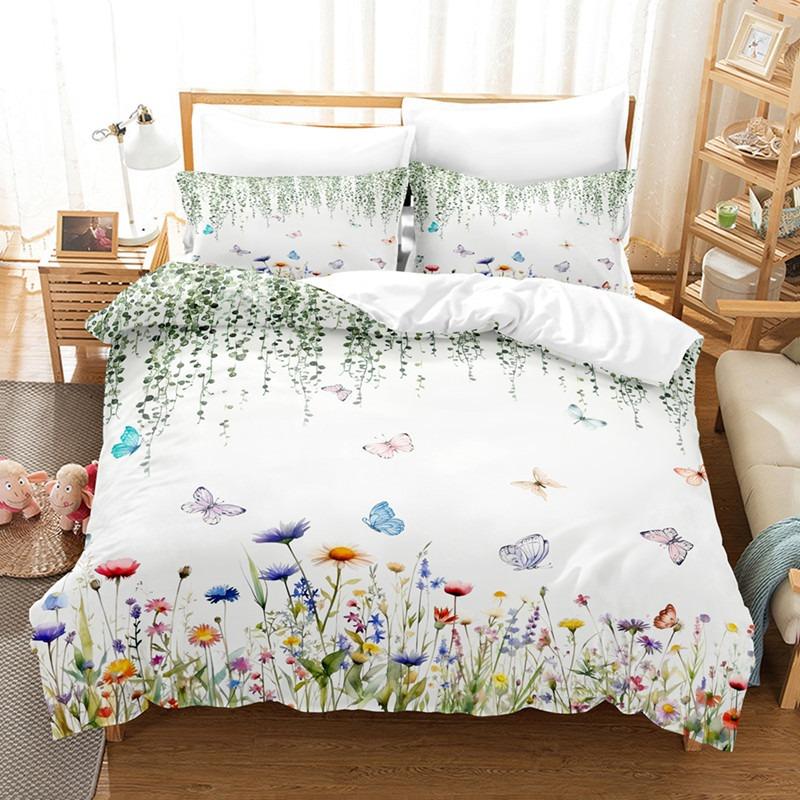 Butterfly Bedding Set 3D Women and Girls Duvet and Pillow Covers Full Size Luxury Cover Queen and King Bed Cover Gifts