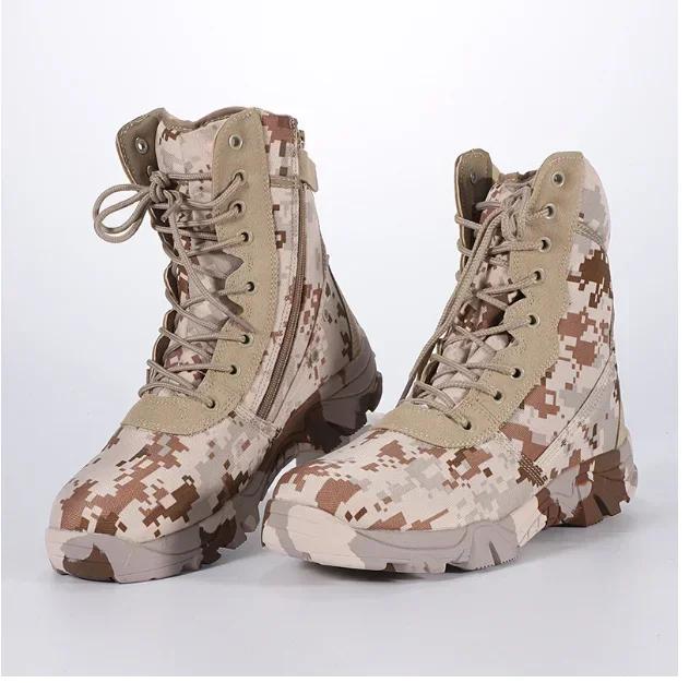 Camouflage Men Boots Work Safty Shoes Men Desert Boots Autumn Winter Special Sport Ankle Boots for Men Male Zapatos Hombre