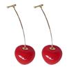 Cherry Drop Earrings Long Dangle Earrings Fashion Ear Jewelry Sweet Pendant Earrings Statement Earrings for Women Girls