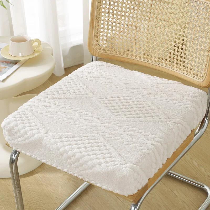 

40cm Height Raise Baby Dining Chair Booster Chair Cushion Winter Warm Coral Fleece Sponge Cushion Kids Highchair Seat Pad 40x40x5cm