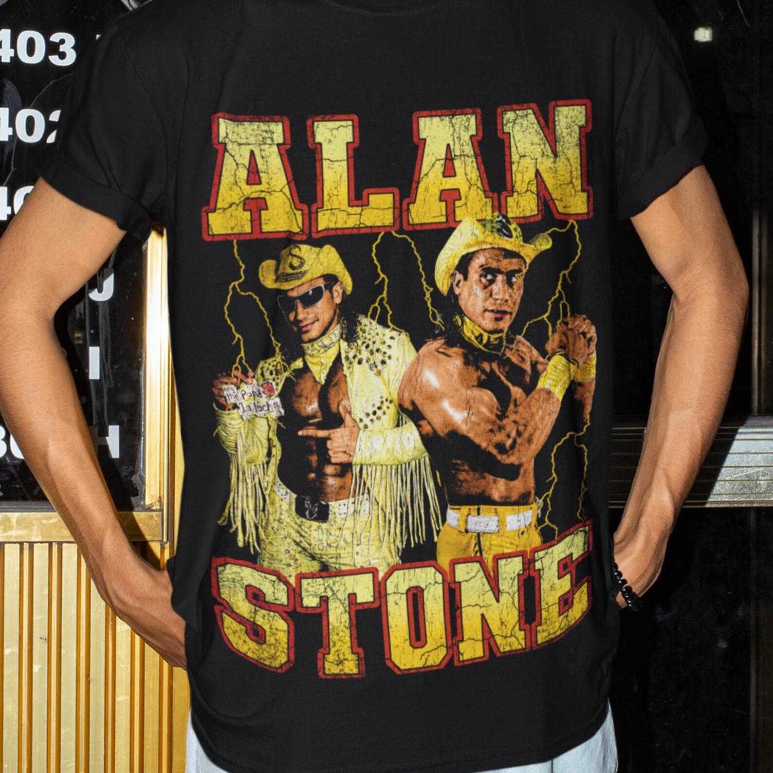 Alan Stone Vintage Retro Unisex T-Shirt | Alan Stone Fan Gift | Alan Stone Tee | Lucha Libre Fan Gift | Alan Stone Lucha Libre Tee 2XL