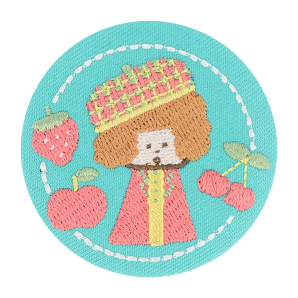 Sun-Star Stationery mizutama Embroidered Can Badge, Green, S8346887