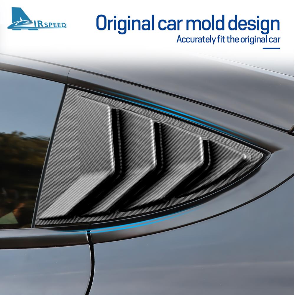 ABS Rear Car Window Shutter Cover For Tesla Model 3 2017-2025 2025 Highland Louver Side Vent Trim Triangle Modified Accessories