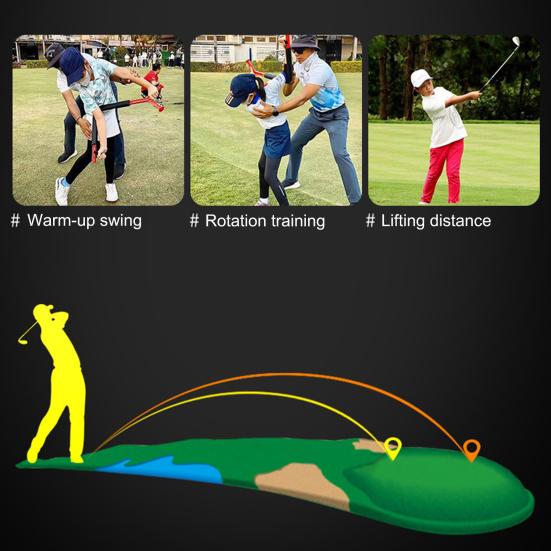 Golf Spinner Durable Plane Motion Correct Synthetic Swing Trainer Practice Corrector