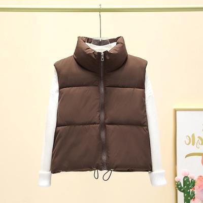 Women's Autumn and Winter Down Cotton-padded Vest Stand-up Collar Cotton Vest Thermal Vest Cotton Vest