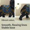 Elephant Figurine Sculpture Resin Aesthetic Cute Elephant Statue Collectible Figurines For Desk Decor Indoor Living Room