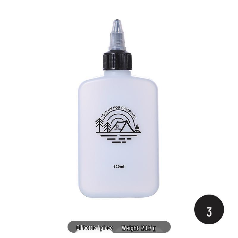120ML Leakproof Portable Oil & Vinegar Bottle for Camping - Refillable & Compact Seasoning Storage