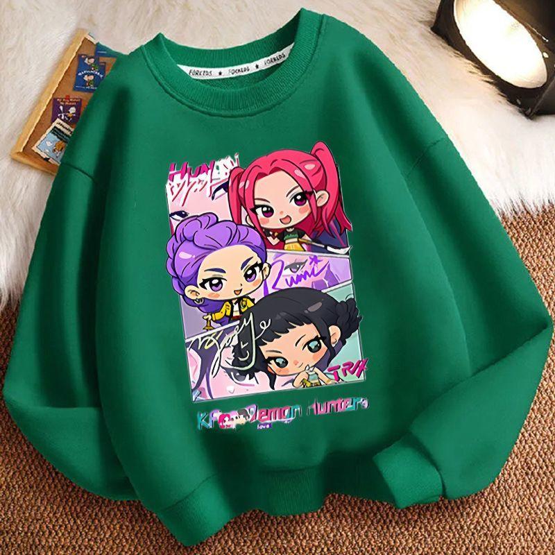 

Children s Loose KPOP Witch Hunt Group Hoodies for Autumn and Winter, Casual Long-sleeved Jackets for Boys and Girls 160