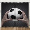 Curtains Sports Football Baseball Dark Wind Curtains Bedroom Non-Perforated Blackout Curtains
