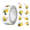 500 Pcs/roll Bee Stickers Teacher Reward Stickers Cute Animal Stickers School Supplies Incentives Roll Sticker Adhesive Labels
