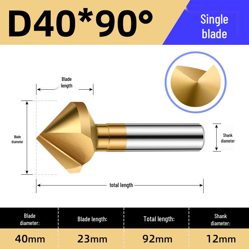 90-Degree Countersink Deburring Chamfering Drill Bit