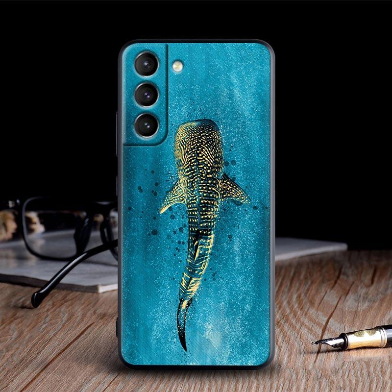 Ocean Whale Shark Swimming Case For Samsung Galaxy S24Ultra Funda S24 5G S22 S23 Ultra S20 S21 FE S10 Plus Soft Tpu Phone Cases