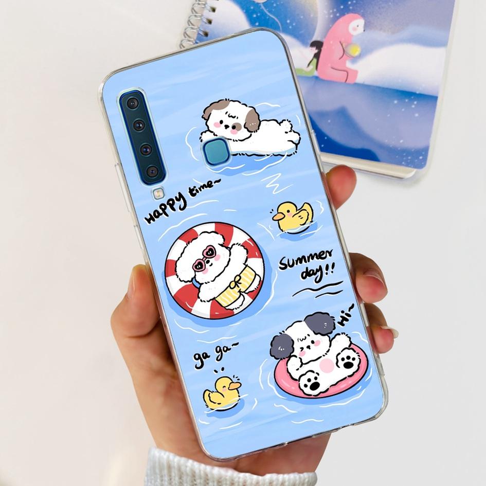 For Samsung Galaxy A9 2018 Case A920 SM-A920F Silicone Cover Popular Flower Clear TPU Soft Phone Case For Samsung A9 2018 Bumper