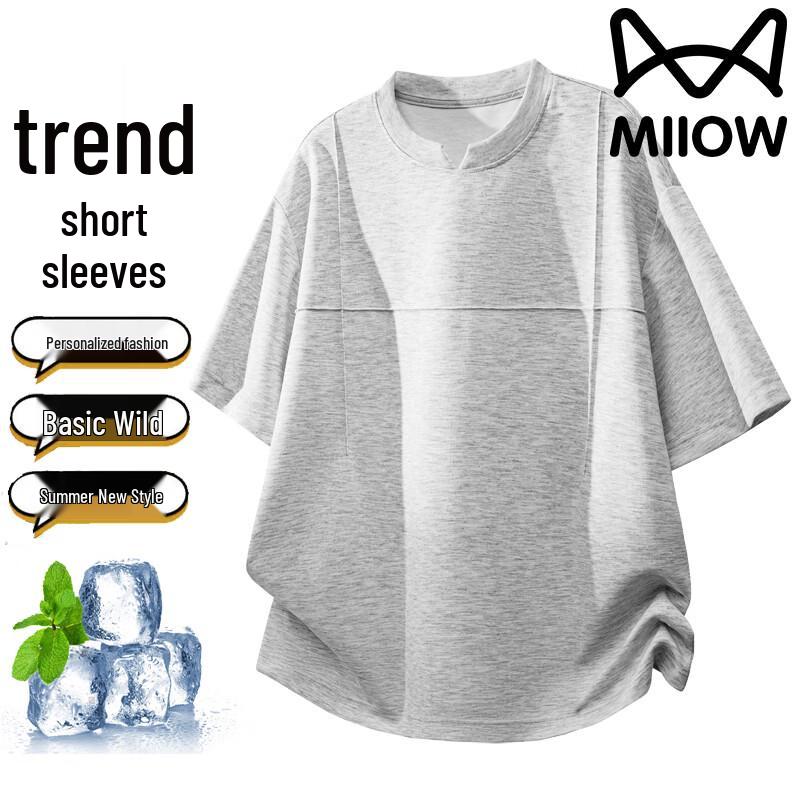 MiiOW Men s Casual V-Neck Short Sleeve T-Shirt XL