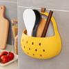 No Punching Required Kitchen Tableware Drainer Hollow Out Chopsticks Storage Basket  Countertop