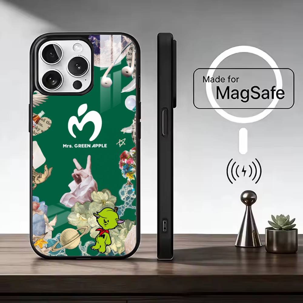 M-Mrs. GREEN APPL MGA Phone Case For iPhone17,16,15,14,13,12,11 Plus,Pro Max, New Magnetic Wireless Charging