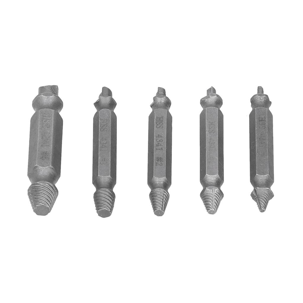 5Pcs Headless Screw Remover Double Heads Metal Bolt Extractor Tool Kit with Plastic Box
