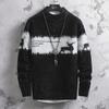 Men's Autumn/Winter Gold Mink Double-Sided Velvet Sweater - Thick Knit, Round Neck, Korean Style