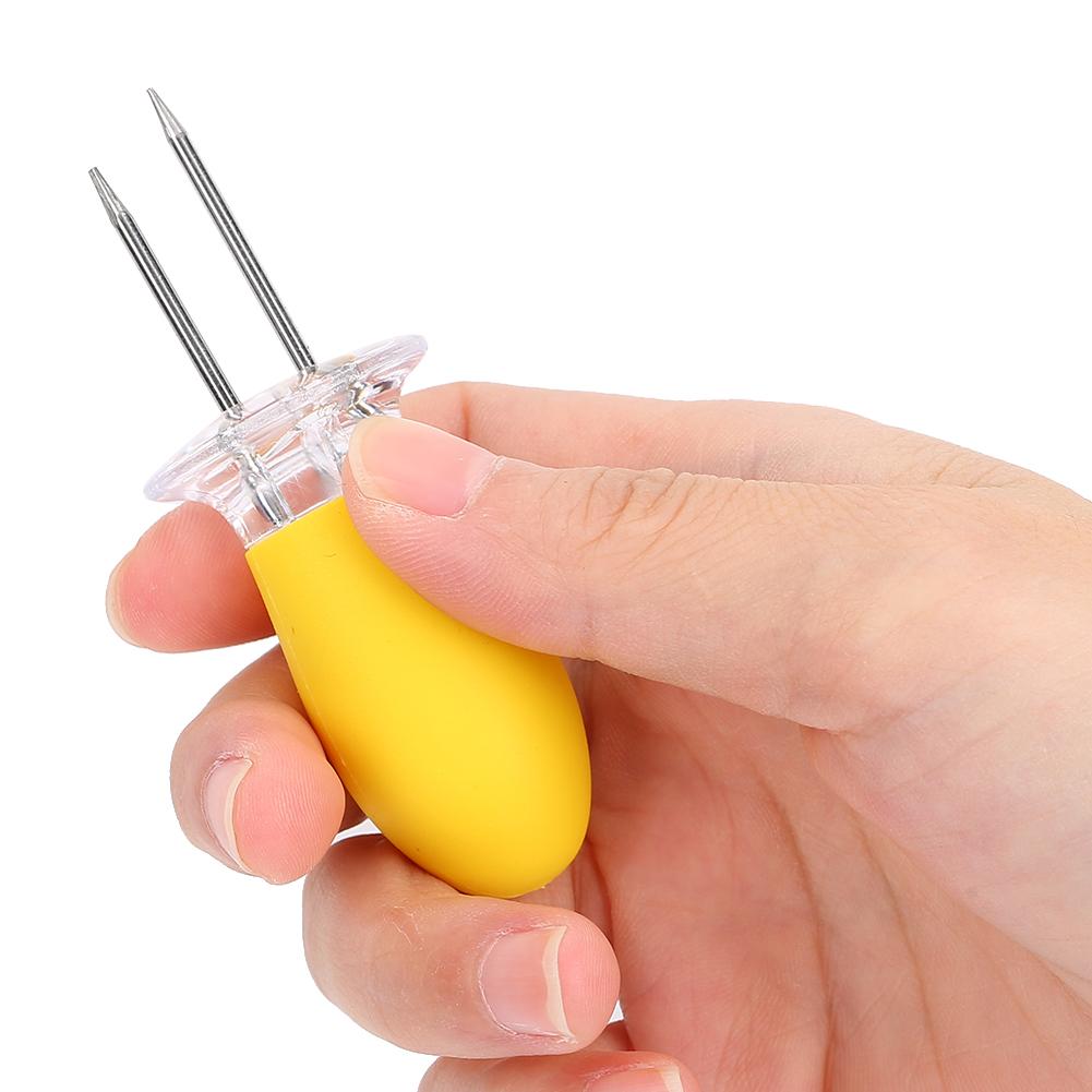 10PCS Corn Holders BBQ Food Skewers Meat Fruit Dessert Cake Forks Party Tableware Kitchen Accessories