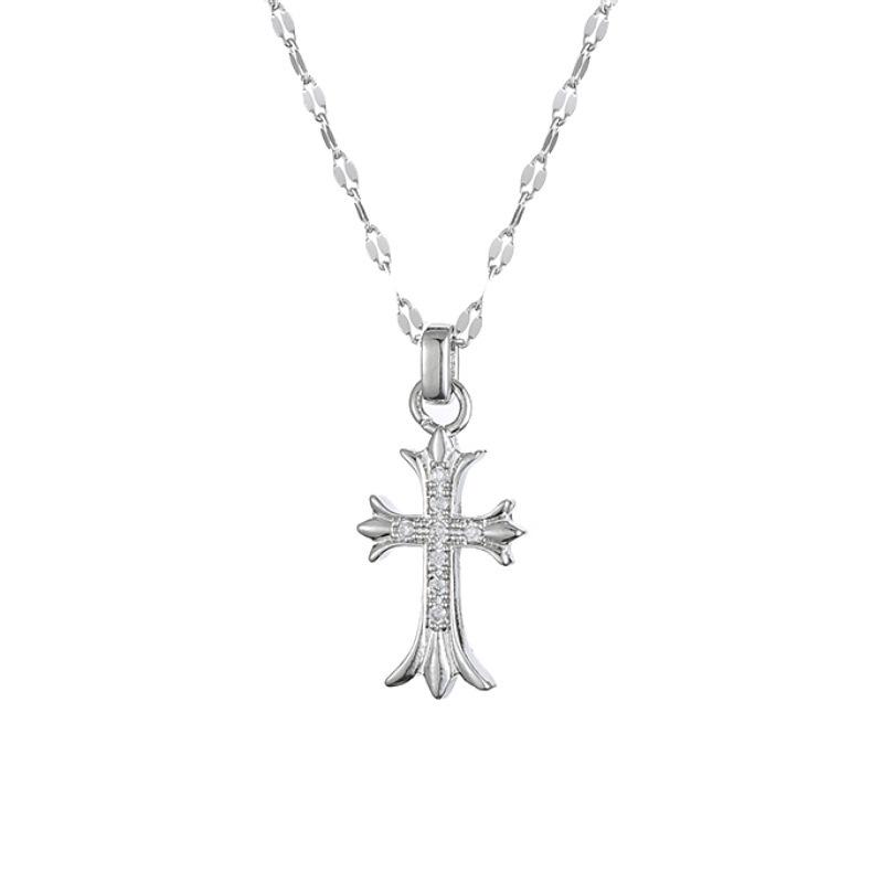 Colorful Cross Pendant Necklace for Women - New Design In Titanium Steel