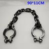1pcs Plastic Prisoner Wrist Plastic Wrist Shackles Prison Handcuffs Chain Links For Halloween Cosplay Costume Party Trick Props
