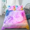 Bunt Marmor Tie-Dye Aquarell Pastell Abstrakt Girly Bequem Bettdecke Bettbezug Kissenbezug Bettwäsche-Set Kinderzimmer
