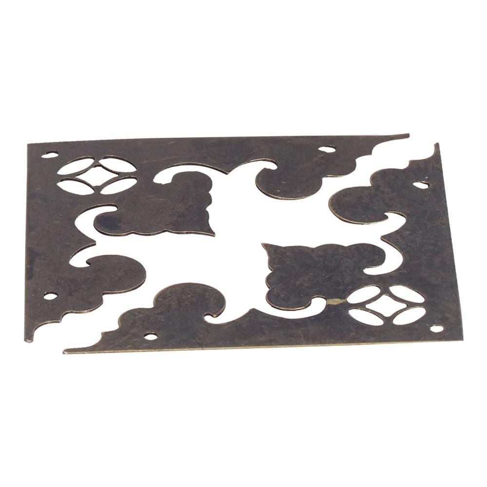 10pcs Antique Bronze Flat Angle Edge Guard Metal Wood Box Corner Furniture Hardware