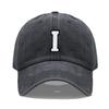 Vintage Washed Cotton Dad Hat Baseball Cap - 2-Tone A-Z Initial Embroidery Adjustable Unisex Team Cap for Men Women