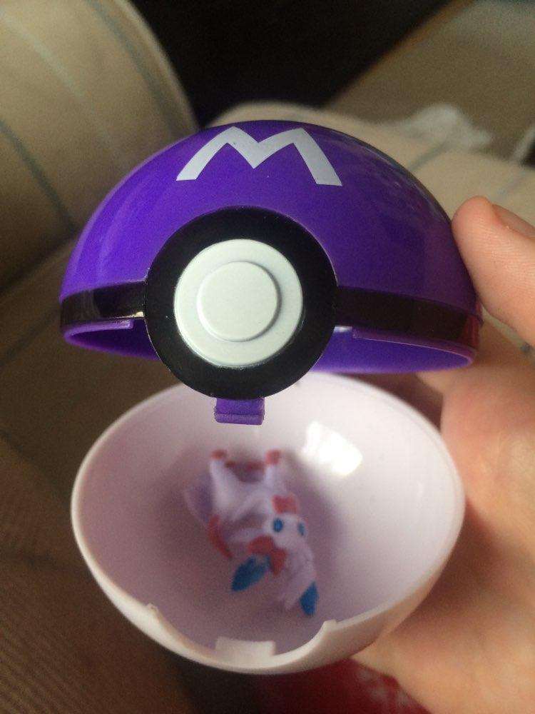 1Pc Pokeball + 1pc Free Random  Figures Inside 1:1 Anime Action & Toy Figures Christmas Gift for Children