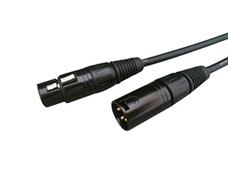 Black microphone extension cord, 30m
