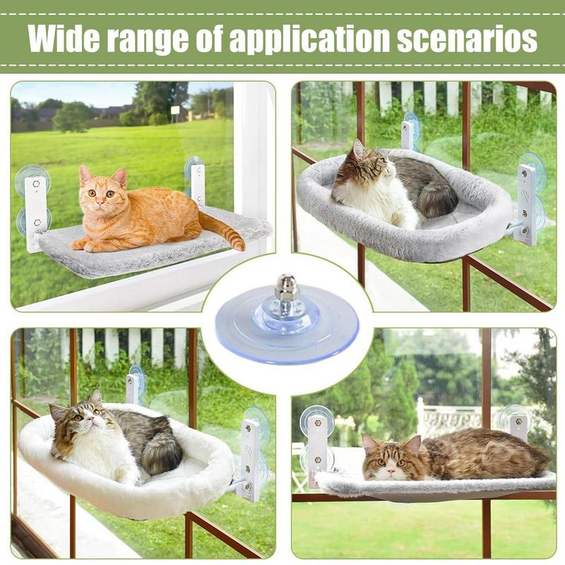 New Suction Cup Cat Hammock Foldable Cat Window Perch with 4 Strong Suction Cups Cat Sunbathing Glass Hanging Suction Cup