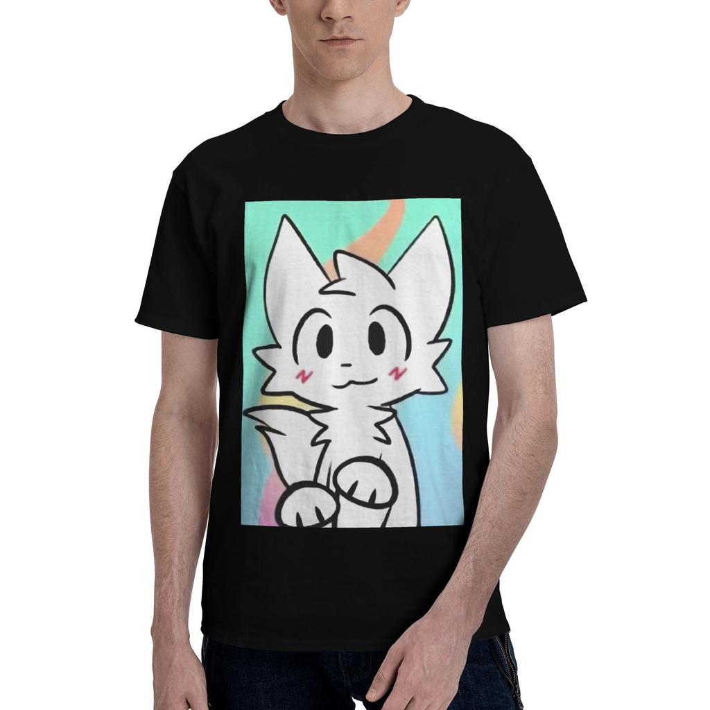 Men Women's Cute Cat Boykisser T Shirt  100% Cotton Tops Novelty Short Sleeve Round Collar Tees Plus Size T-Shirts