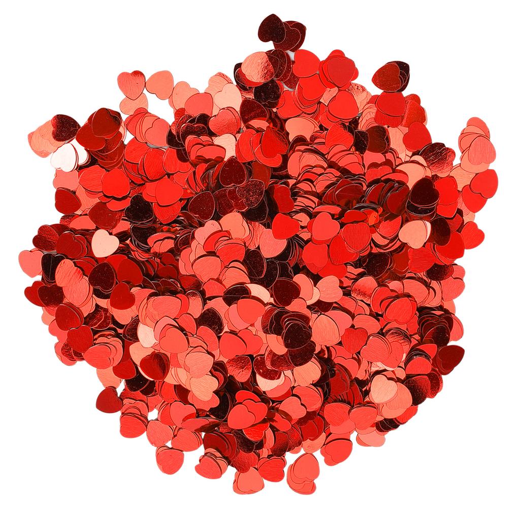 3000Pcs HeartShaped Confetti Wedding Valentine s Day Sequins Sprinkle Part Decoration Supplies(Red )