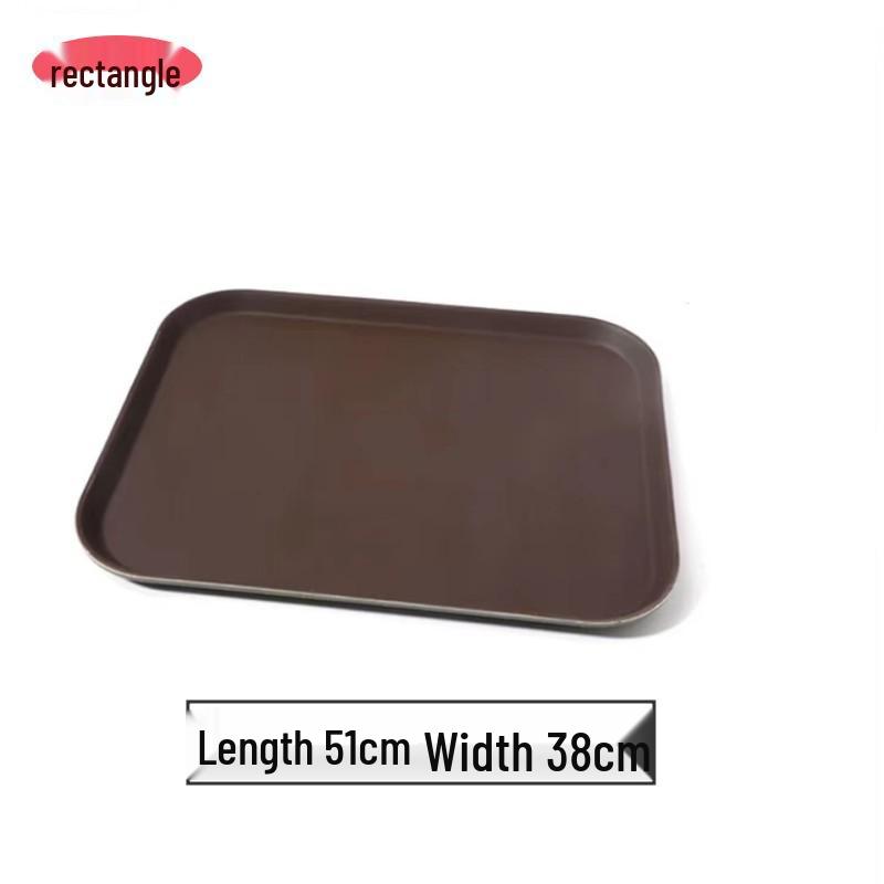 Non-slip Rectangular Plastic Serving Tray - Round Model for Restaurants, Hotels, and KTVs