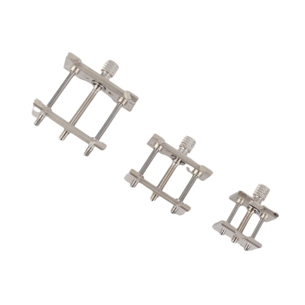 3pcs Precision Metal Material Watch Movement Holder 3pcs Set Silver Watch Repair Tool Movement Fixed Base Watch Repair